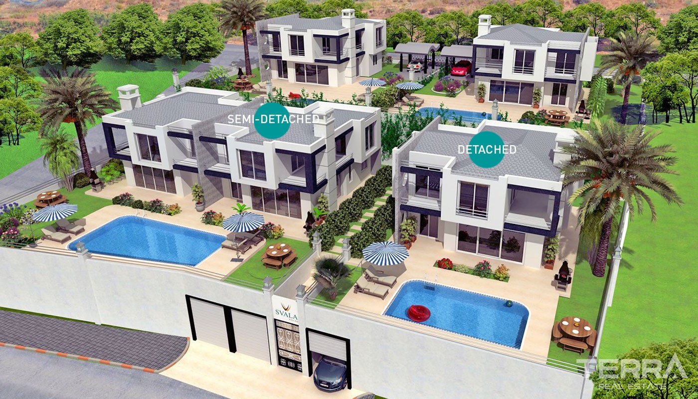 Luxury Villas for Sale with Endless Sea View in Alanya Kargıcak - 12266