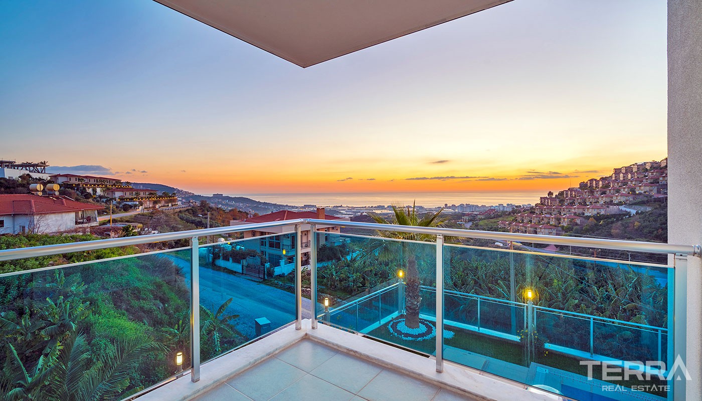 Luxury Villas for Sale with Endless Sea View in Alanya Kargıcak - 12291
