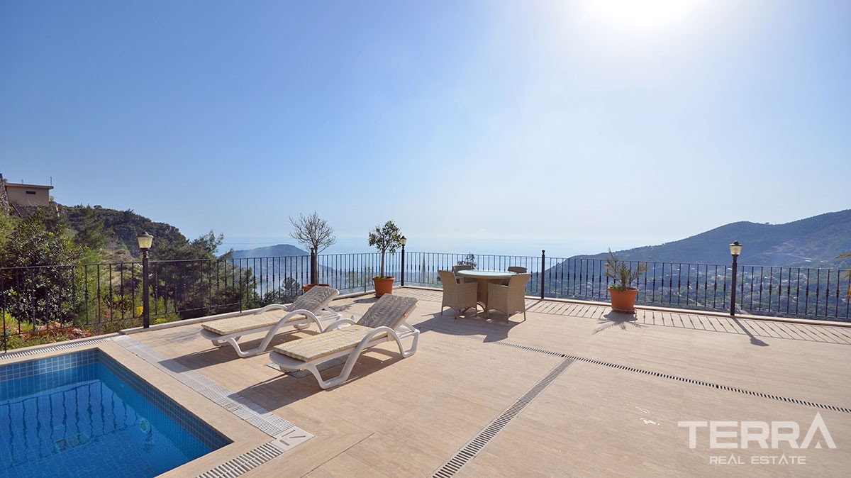 Endless sea view villa for sale in Alanya Bektaş - 12417