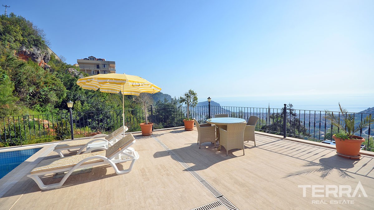 Endless sea view villa for sale in Alanya Bektaş - 12419