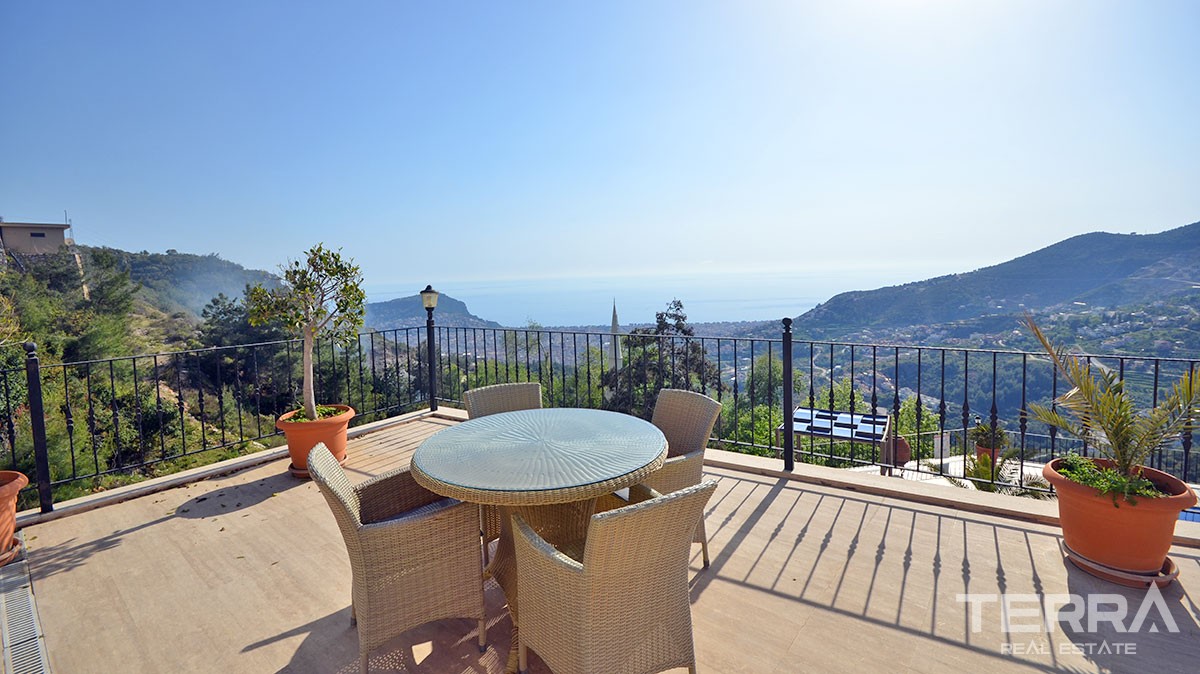 Endless sea view villa for sale in Alanya Bektaş - 12421