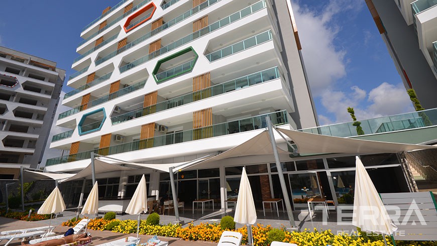 Furnished 2 bedroom apartment for sale Avsallar Alanya at Emerald Park - 12521
