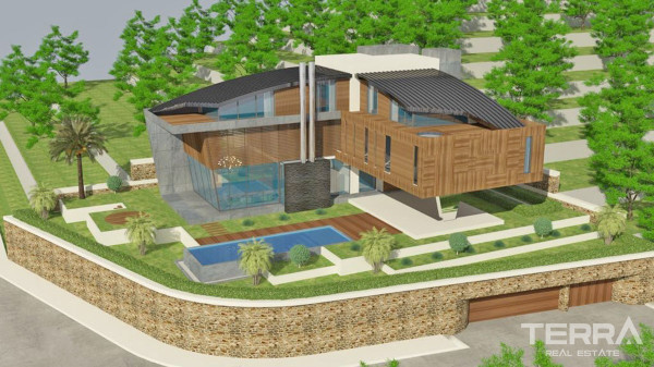 Exklusive Designvilla zum Verkauf in Alanya, Tepe in Stadtzentrum