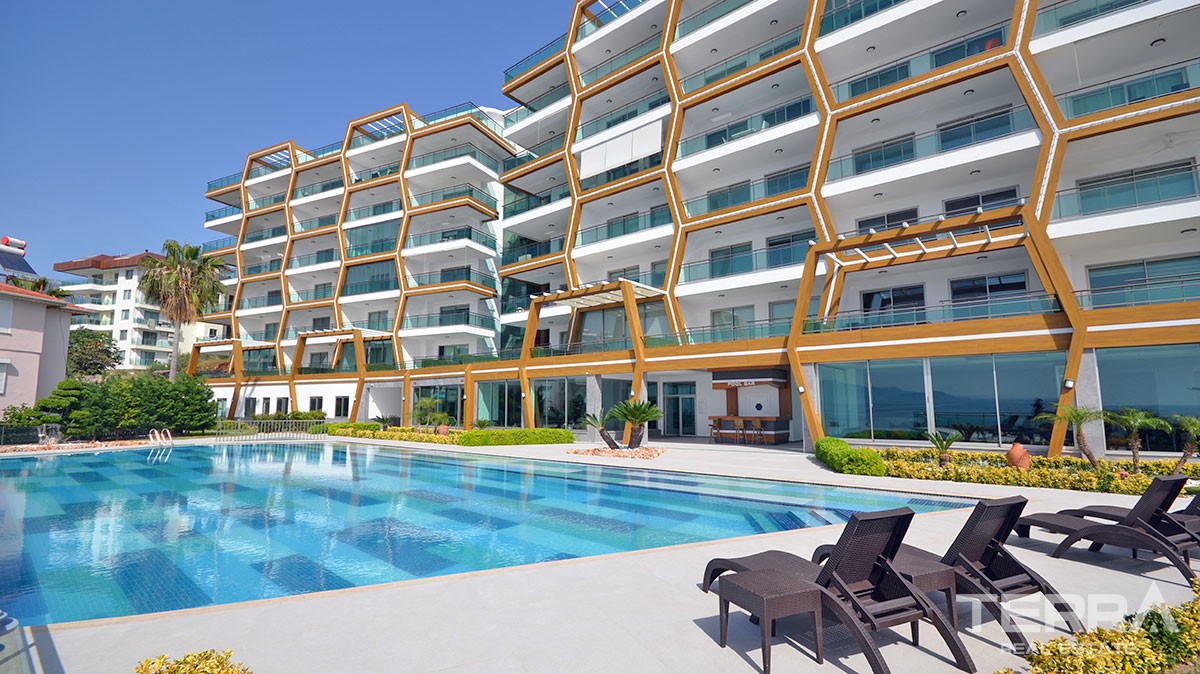 Exklusiv penthouse vid stranden i Alanya Kargıcak, fantastiskt utsikt