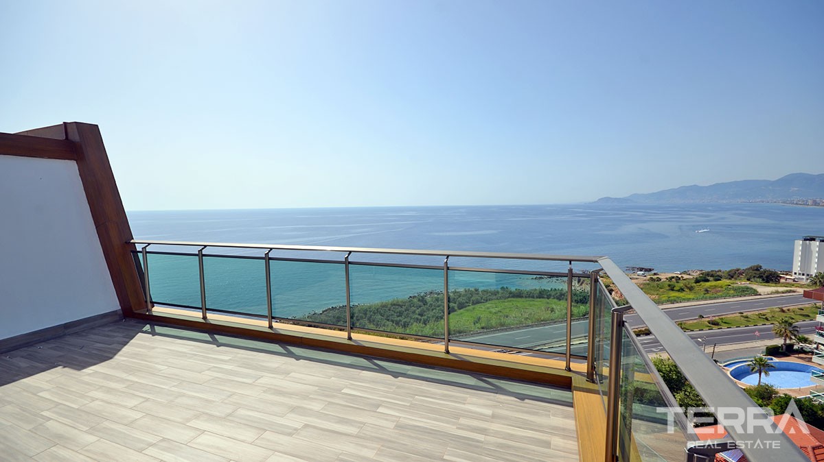 Exclusive sea front penthouse for sale in Alanya, Kargıcak - 12774