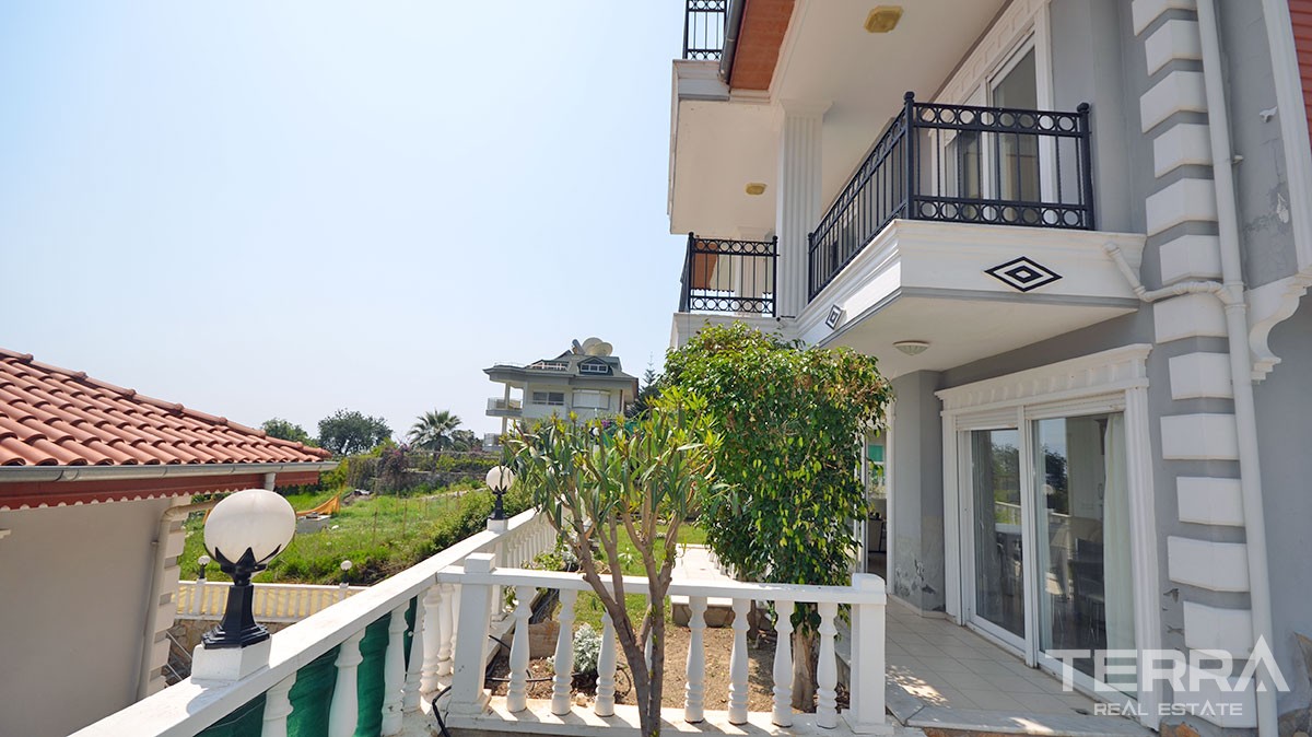 Sea view detached villa for sale in Alanya Tepe with private pool - 12820