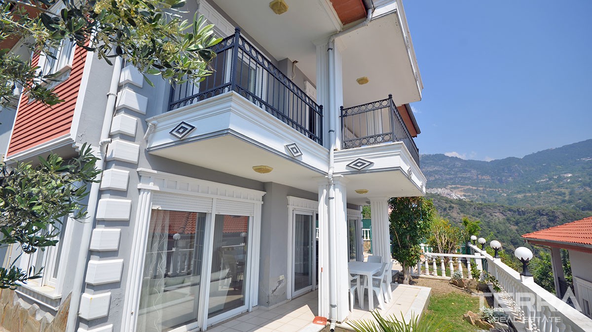 Sea view detached villa for sale in Alanya Tepe with private pool - 12823