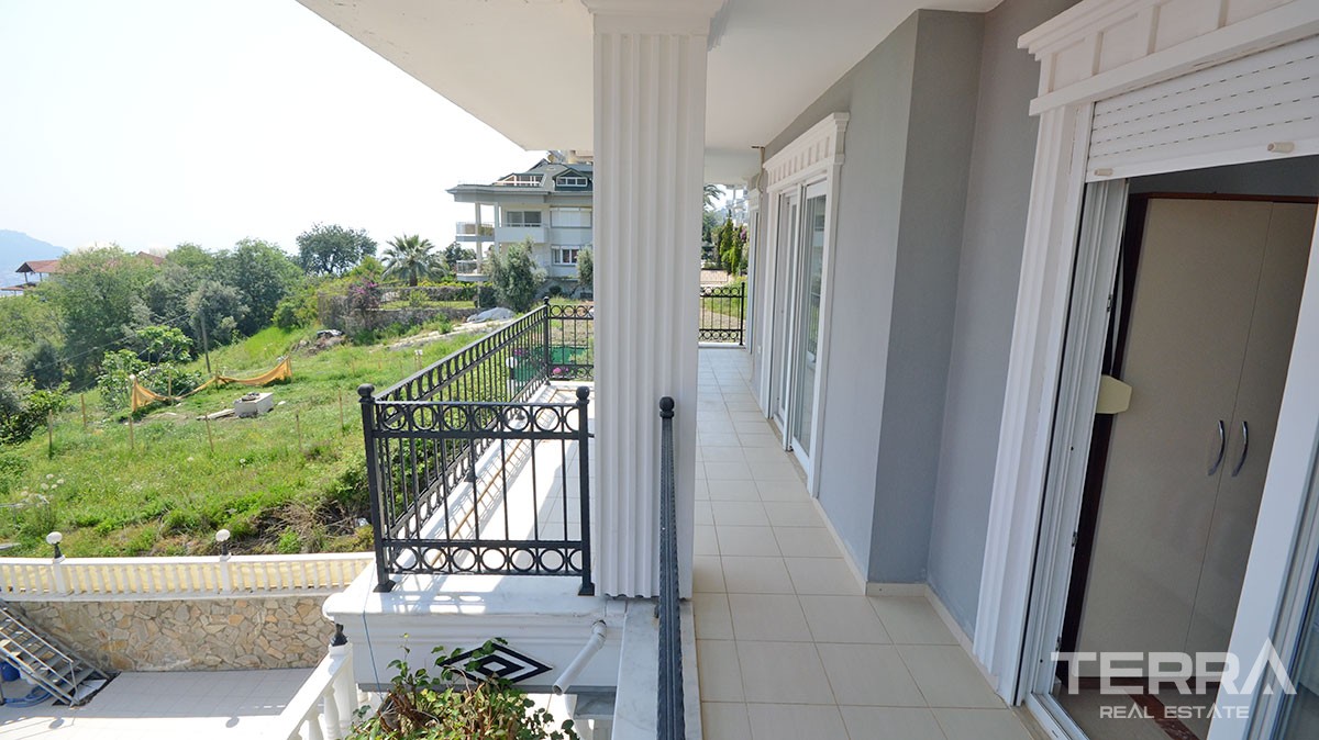 Sea view detached villa for sale in Alanya Tepe with private pool - 12840