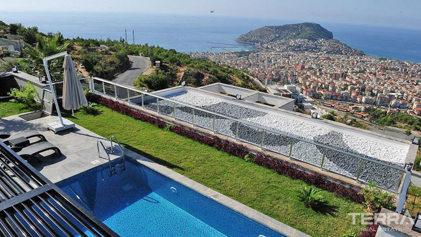 Exklusive Häuser zum Verkauf in Alanya Bektaş mit herrlichem Meerblic - 63456