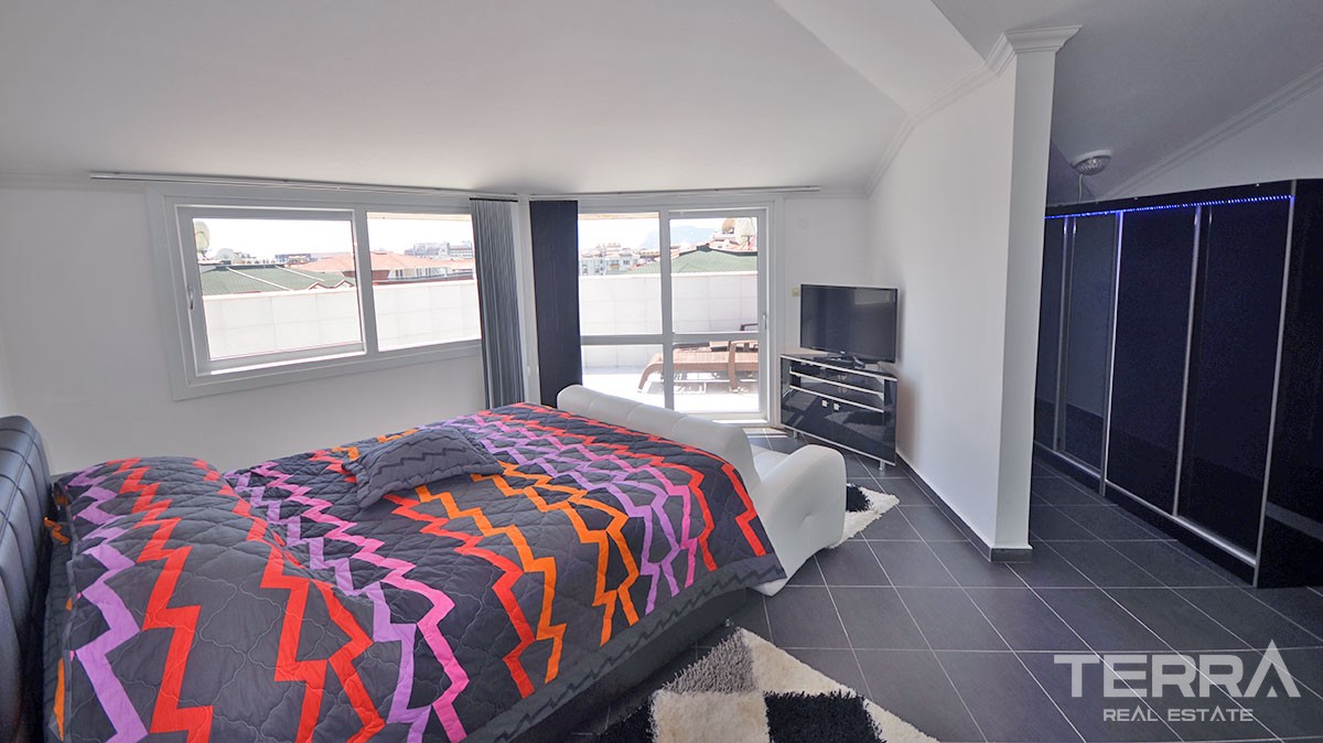 Geräumiges Penthouse zum Verkauf in Alanya Oba im Blumengarten - 13247