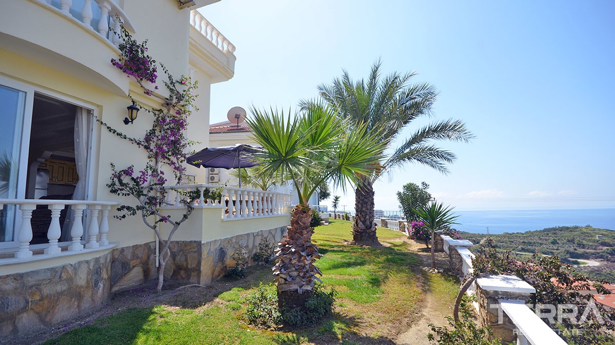 Fully furnished sea view villa for sale in Alanya Kargıcak - 13263