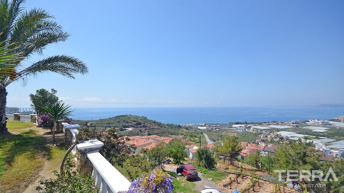 Fully furnished sea view villa for sale in Alanya Kargıcak - 13264