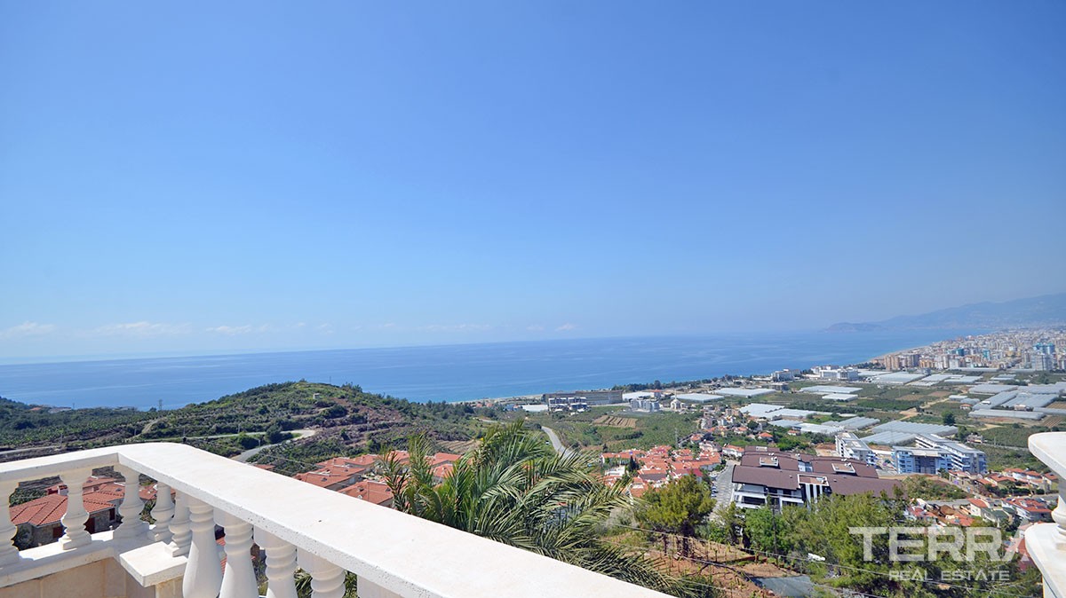 Fully furnished sea view villa for sale in Alanya Kargıcak - 13281