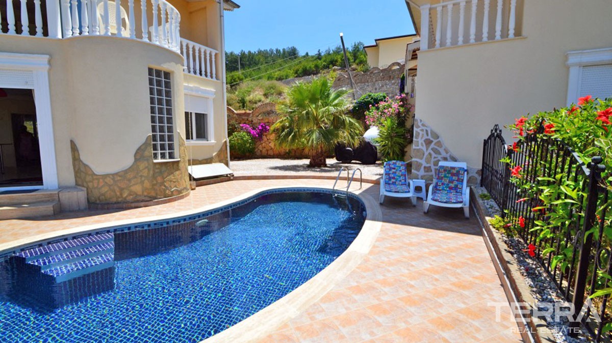 Komplett eingerichtete Villa zum Verkauf in Alanya Kargıcak mit tolle - 13389