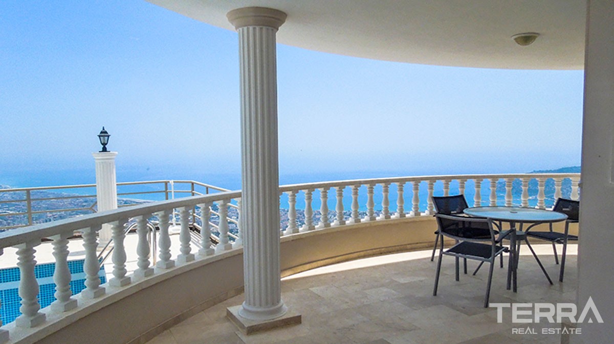 Fully Furnished Sea View Villa for Sale in Alanya with Modern Style - 13417