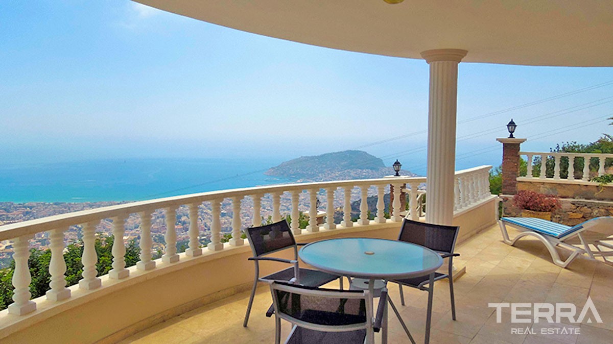 Fully Furnished Sea View Villa for Sale in Alanya with Modern Style - 13418