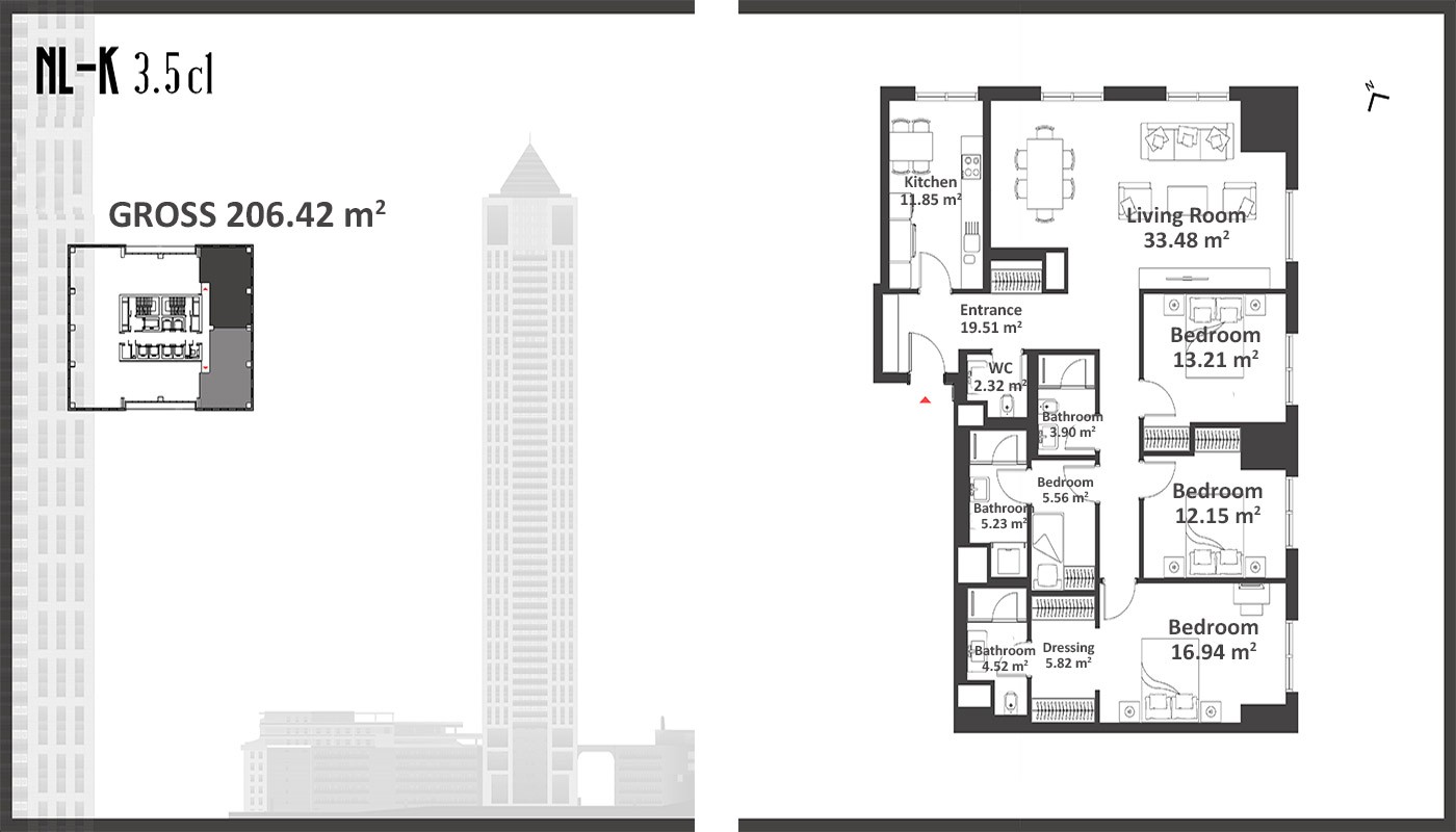 Exklusive Wohnungen zum Verkauf in İstanbul Şişli - 17549