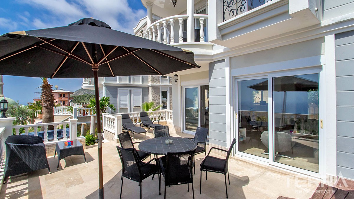 Fully Furnished Sea View Villa for Sale in Alanya, Cikcilli - 13689