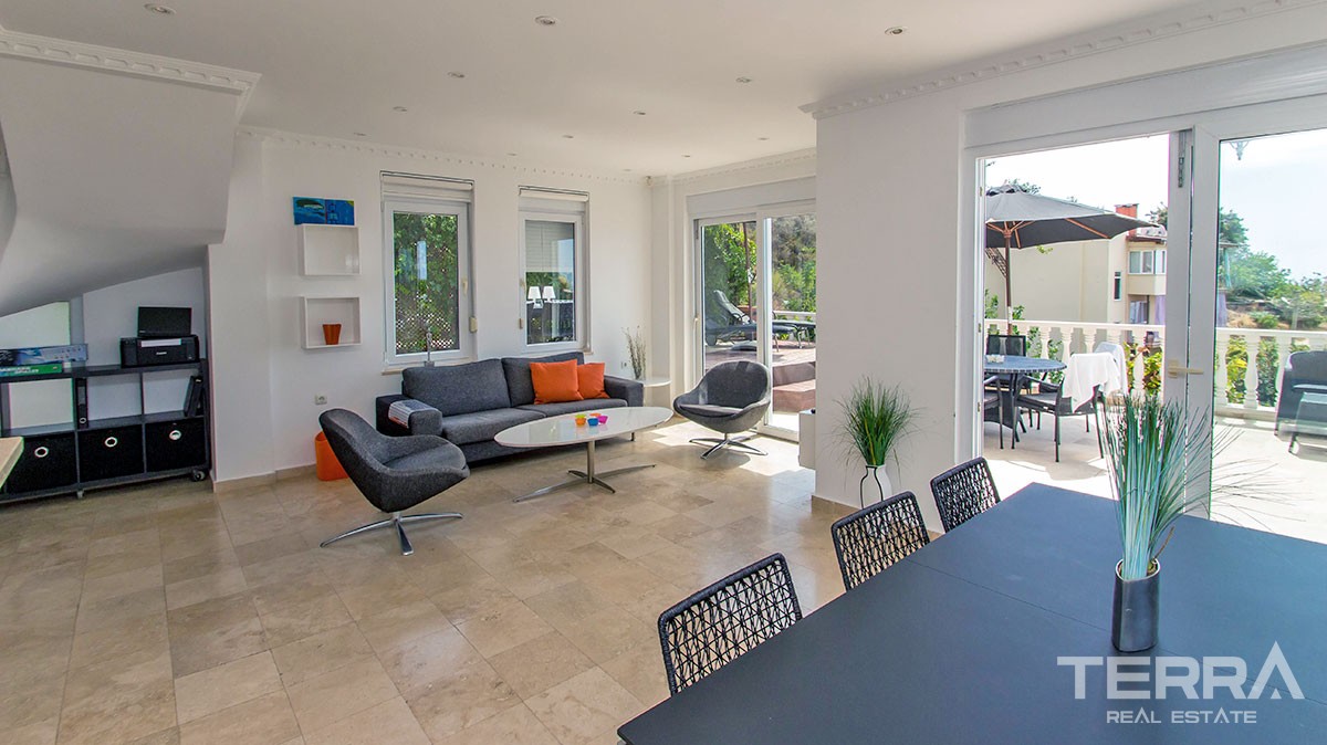 Fully Furnished Sea View Villa for Sale in Alanya, Cikcilli - 13698