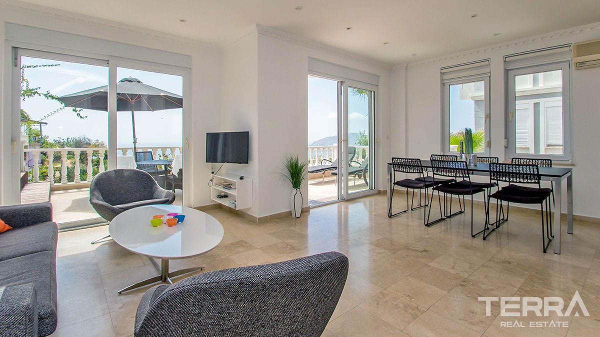 Fully Furnished Sea View Villa for Sale in Alanya, Cikcilli - 13699