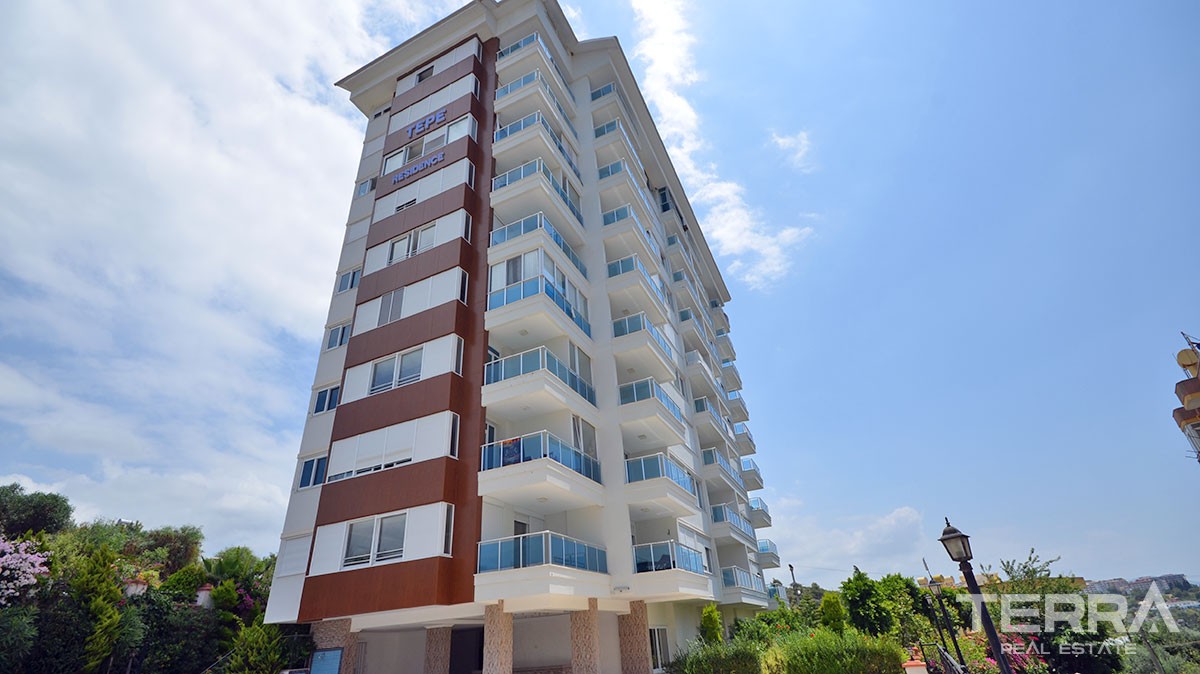 Komplett möblierte 1 Schlafzimmer Wohnung in Alanya Tosmur - 13716