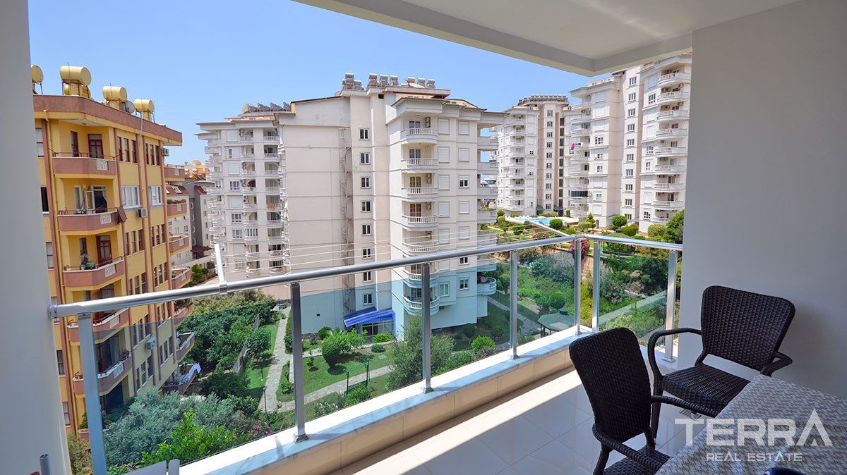 Komplett möblierte 1 Schlafzimmer Wohnung in Alanya Tosmur - 13735