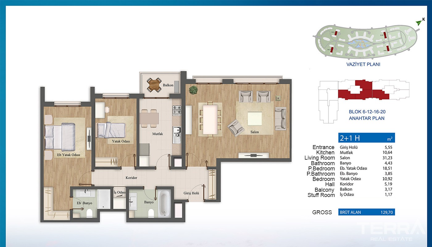 Luxuriöse und preisgekrönte Apartments zum Verkauf in Istanbul Küçükçe - 13961