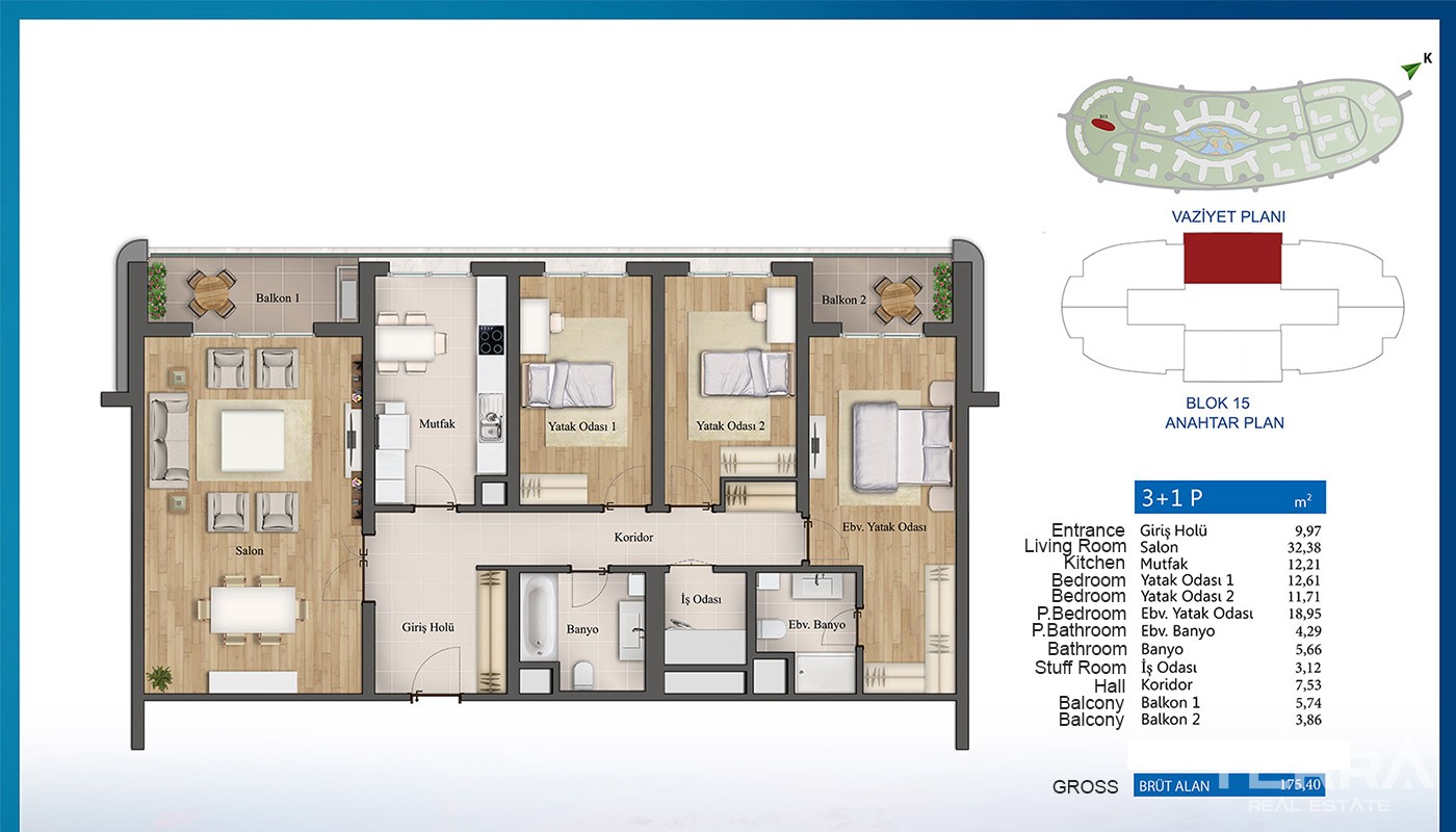 Luxuriöse und preisgekrönte Apartments zum Verkauf in Istanbul Küçükçe - 13963