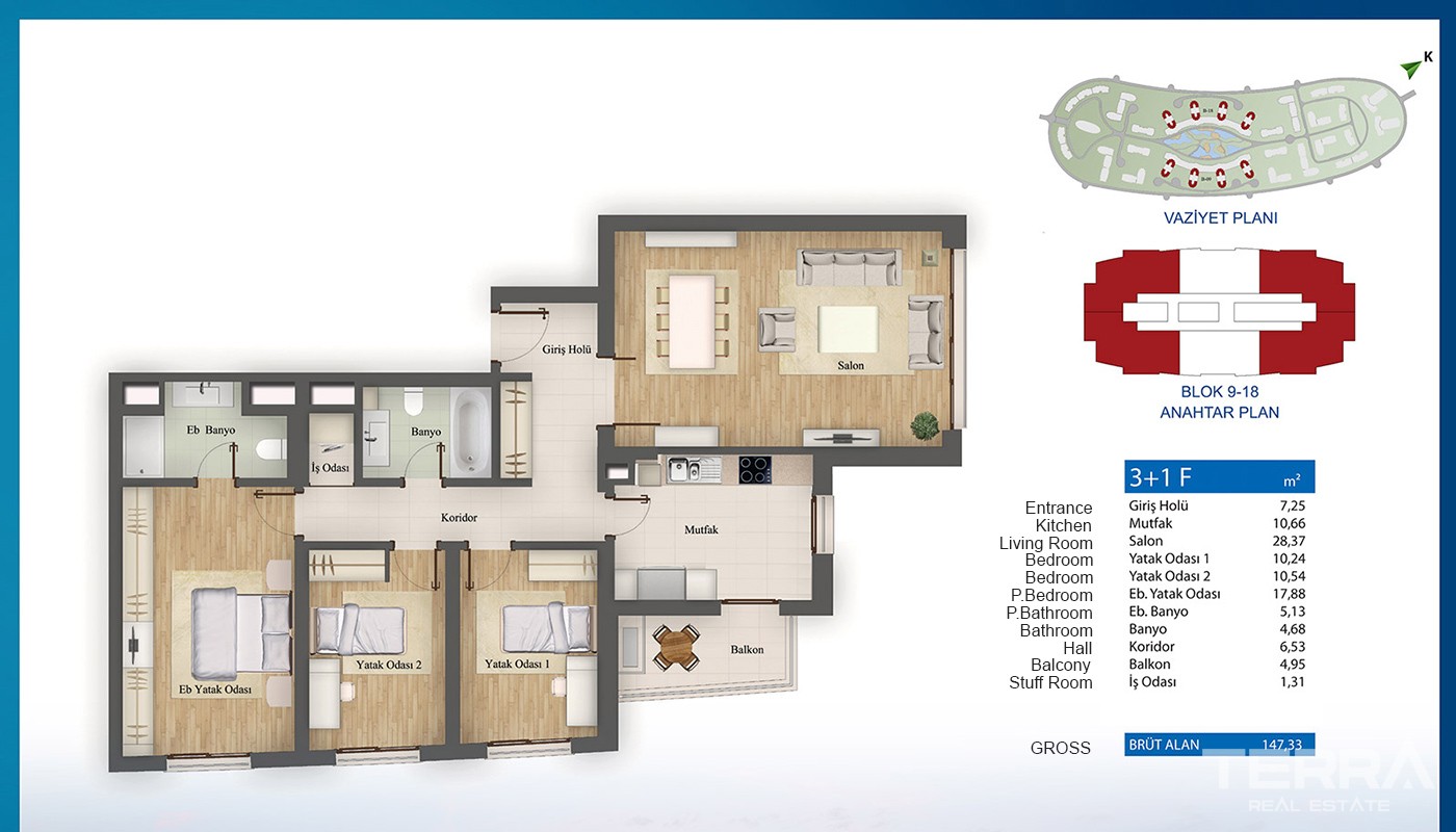 Luxuriöse und preisgekrönte Apartments zum Verkauf in Istanbul Küçükçe - 13965
