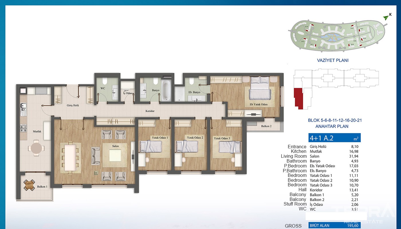 Luxuriöse und preisgekrönte Apartments zum Verkauf in Istanbul Küçükçe - 13969