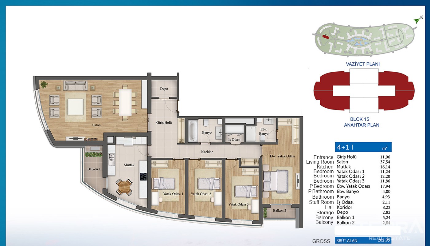 Luxuriöse und preisgekrönte Apartments zum Verkauf in Istanbul Küçükçe - 13970