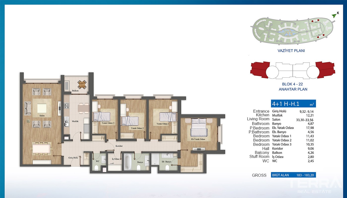 Luxuriöse und preisgekrönte Apartments zum Verkauf in Istanbul Küçükçe - 13974