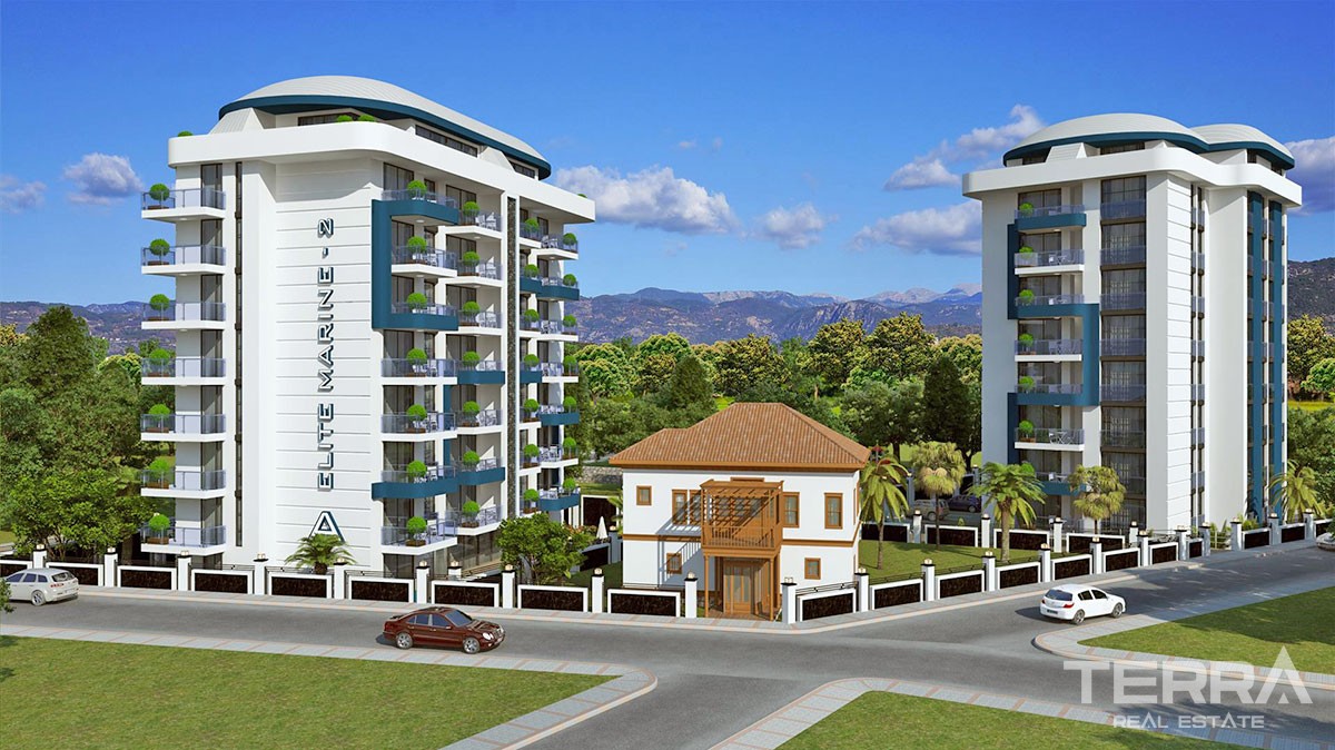 Elite Marine 2 Luxury Apartments in Alanya City Center for Sale - 14017