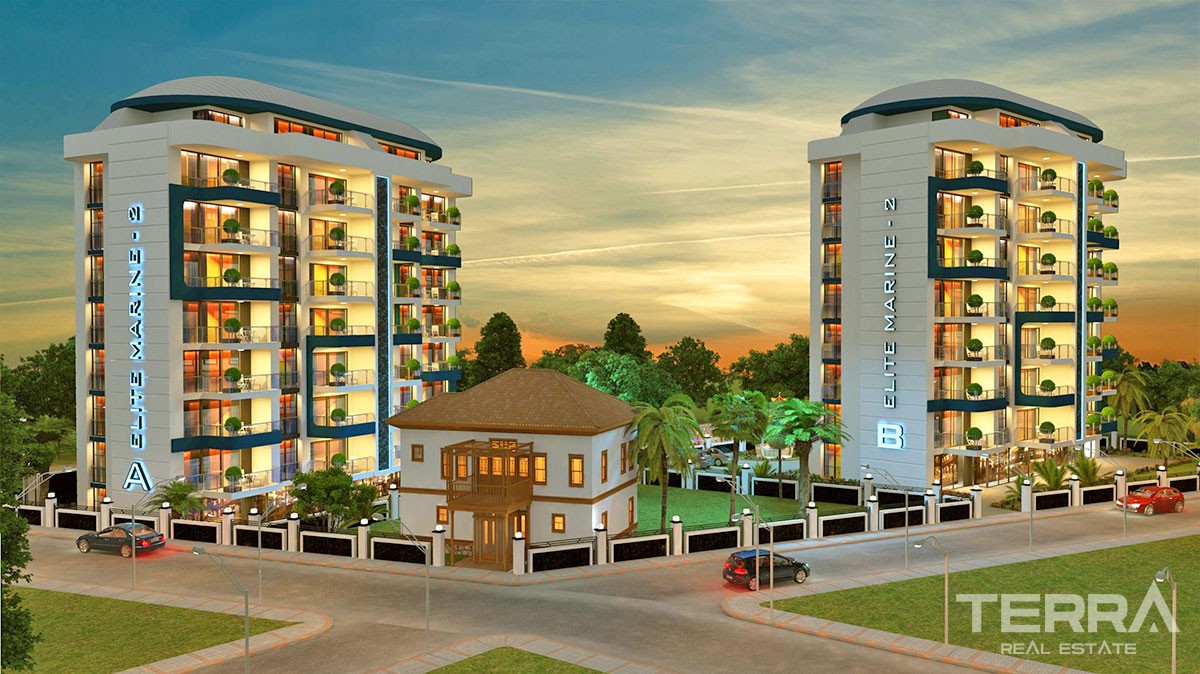 Elite Marine 2 Luxury Apartments in Alanya City Center for Sale - 14025