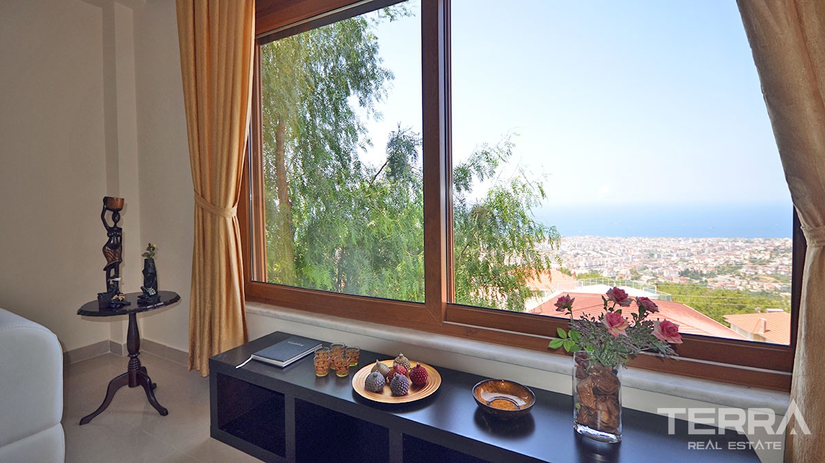 Komplett möblierte exklusive Villa mit Meerblick zum Verkauf in Alany - 14121