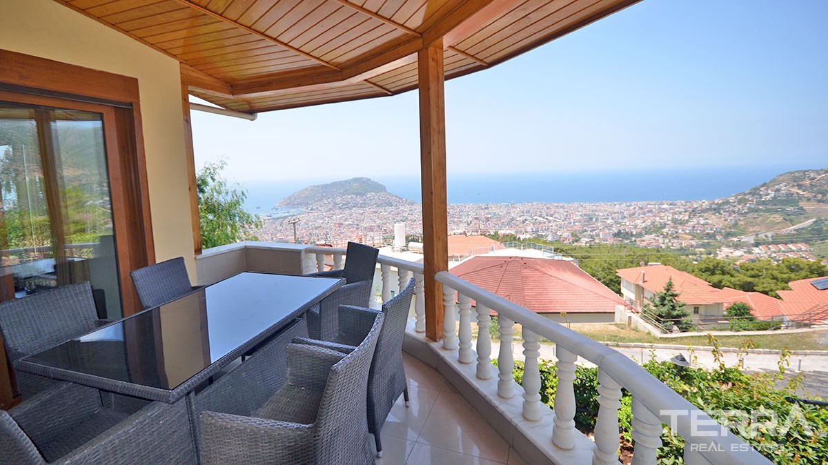 Komplett möblierte exklusive Villa mit Meerblick zum Verkauf in Alany - 14138