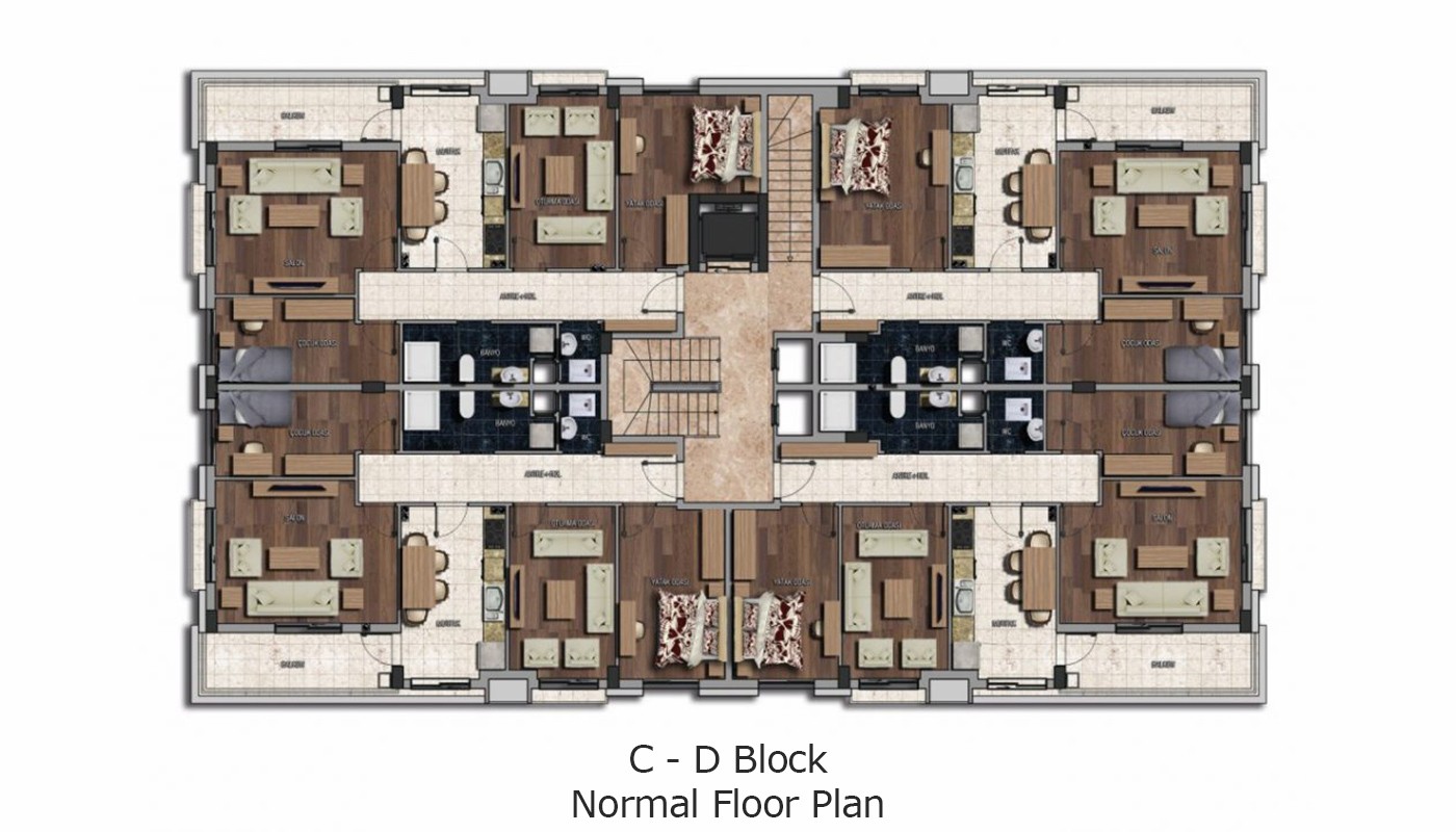 Luxury Apartments for Sale in Antalya Kepez - 14177