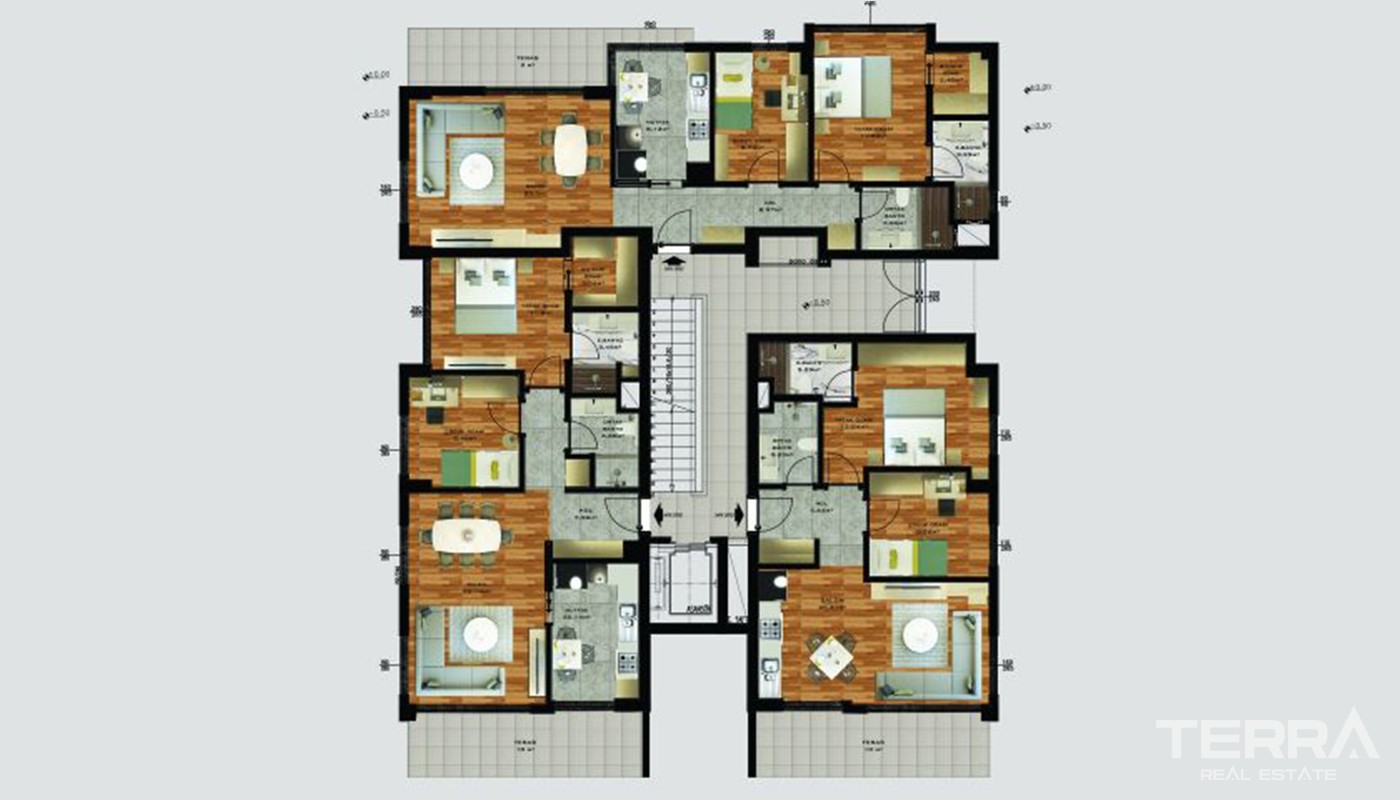 Brandneue und luxuriöse Apartments zum Verkauf in Antalya Lara - 14202