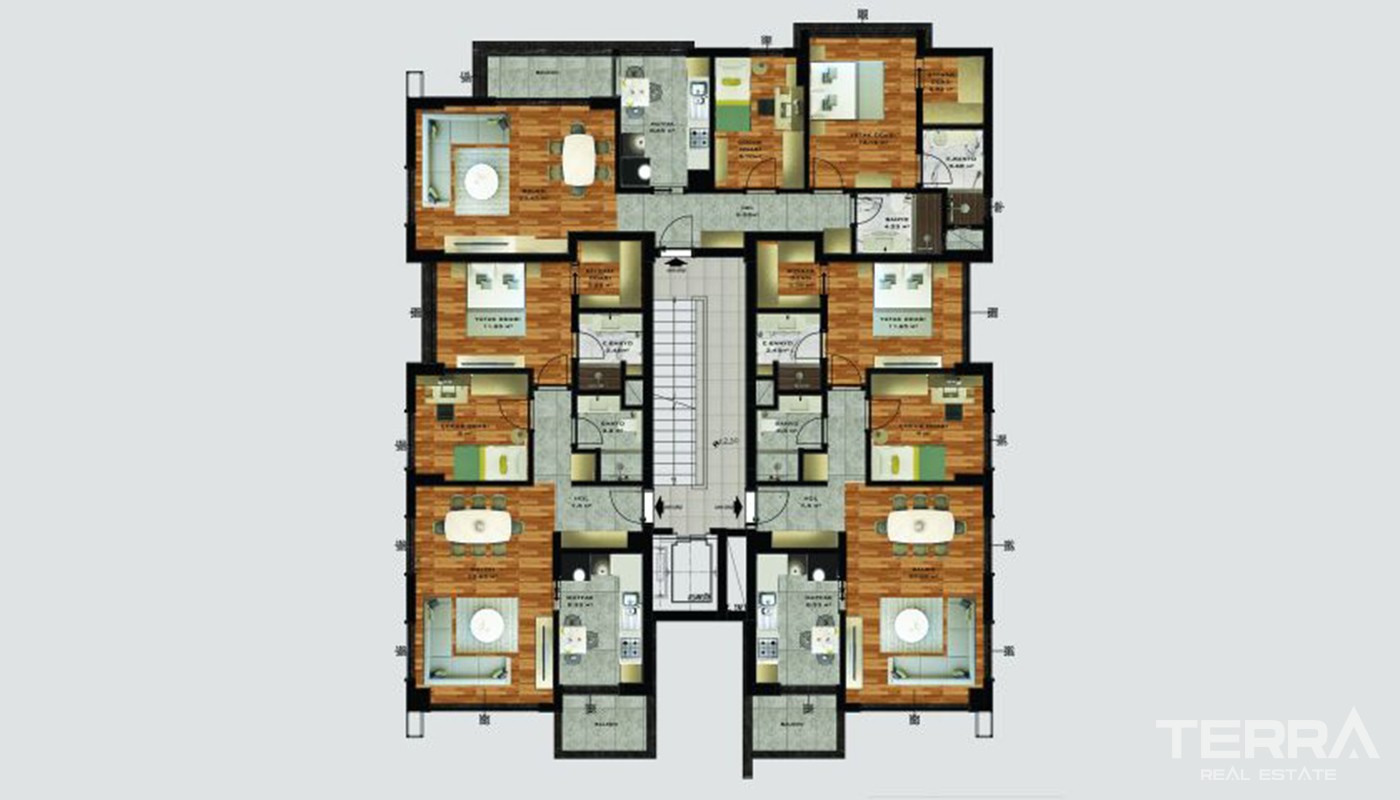 Brandneue und luxuriöse Apartments zum Verkauf in Antalya Lara - 14207