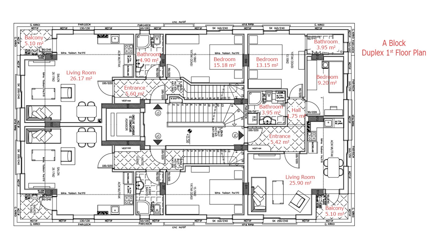 Luxury and Spacious Apartments for Sale in Antalya Konyaaltı - 14352