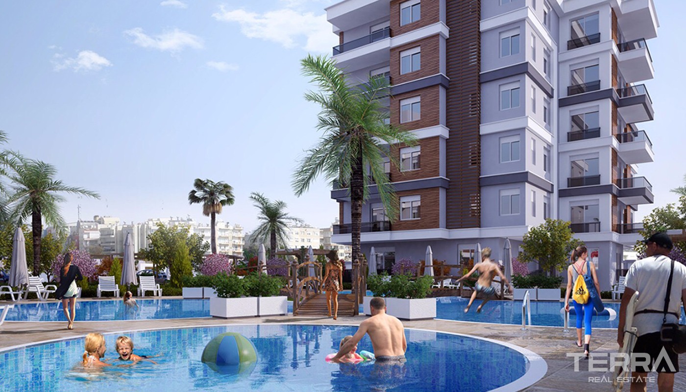 Antalya'da Yüzme Havuzlu Lüks Site İçinde Sıfır Daireler - 14431