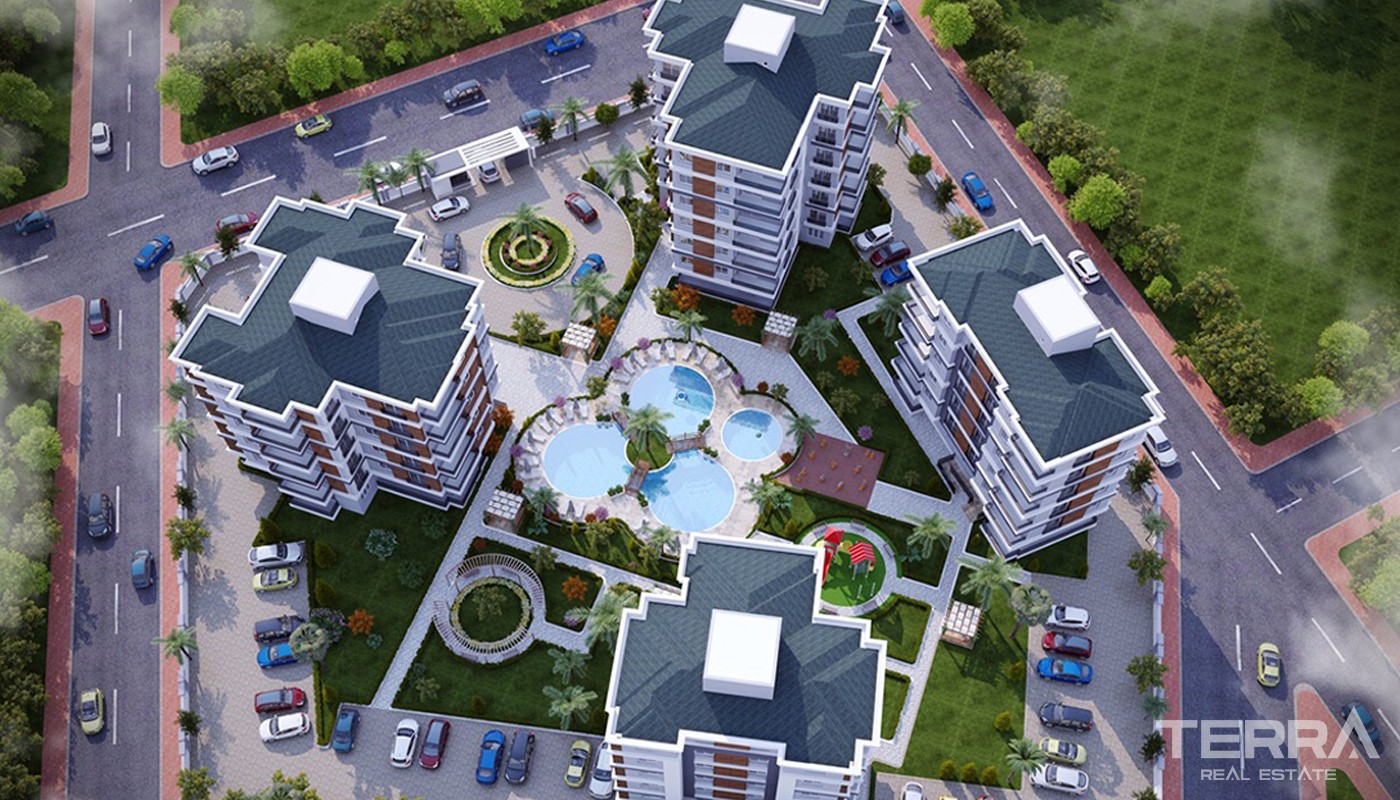 Antalya'da Yüzme Havuzlu Lüks Site İçinde Sıfır Daireler - 14443