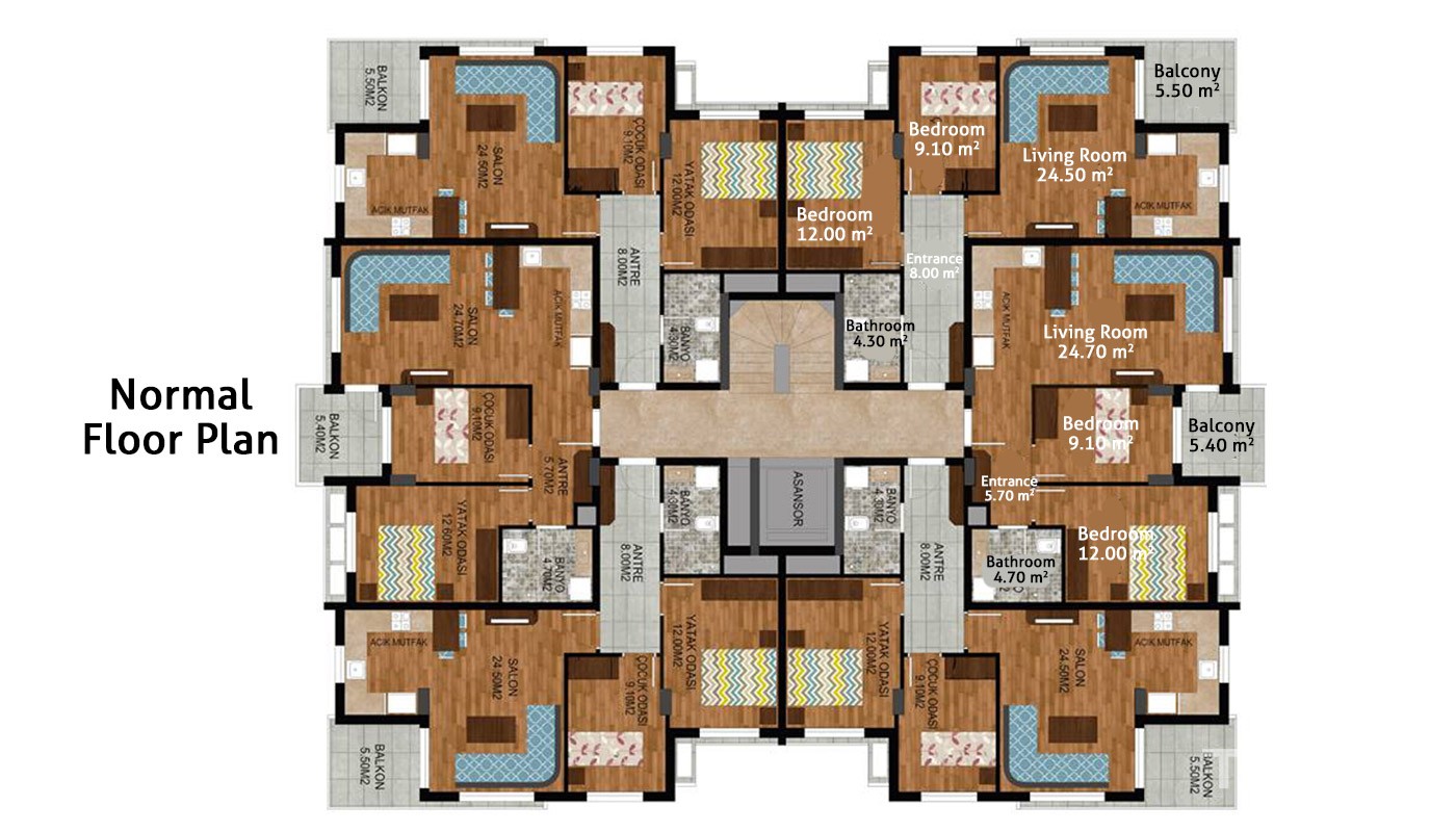 Luxury and Modern Designed Apartments in Konyaalti Antalya - 14492