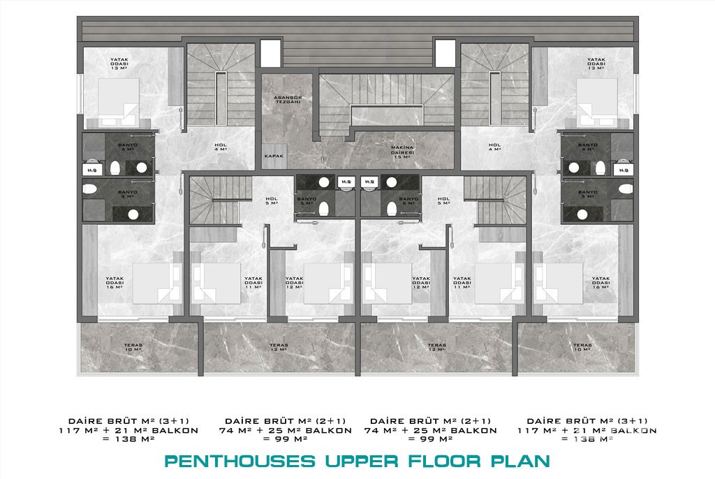 Luxury Design Apartments in Alanya in a Very High-end Development - 15240