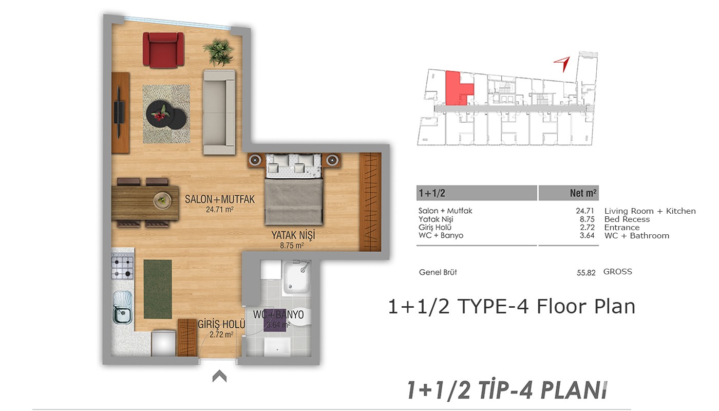 Centrally Located Apartments Near the Highway in Istanbul - 15779