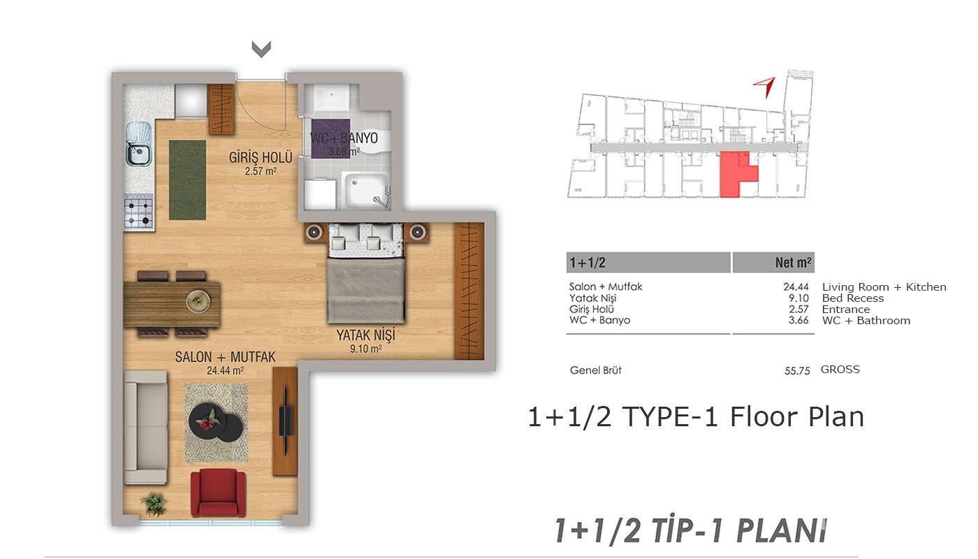 Centrally Located Apartments Near the Highway in Istanbul - 15782