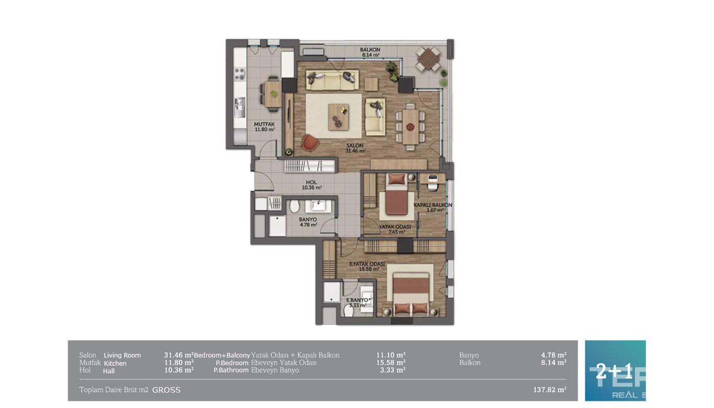 Luxury Apartments in Istanbul’s Most Valuable Area - 15809