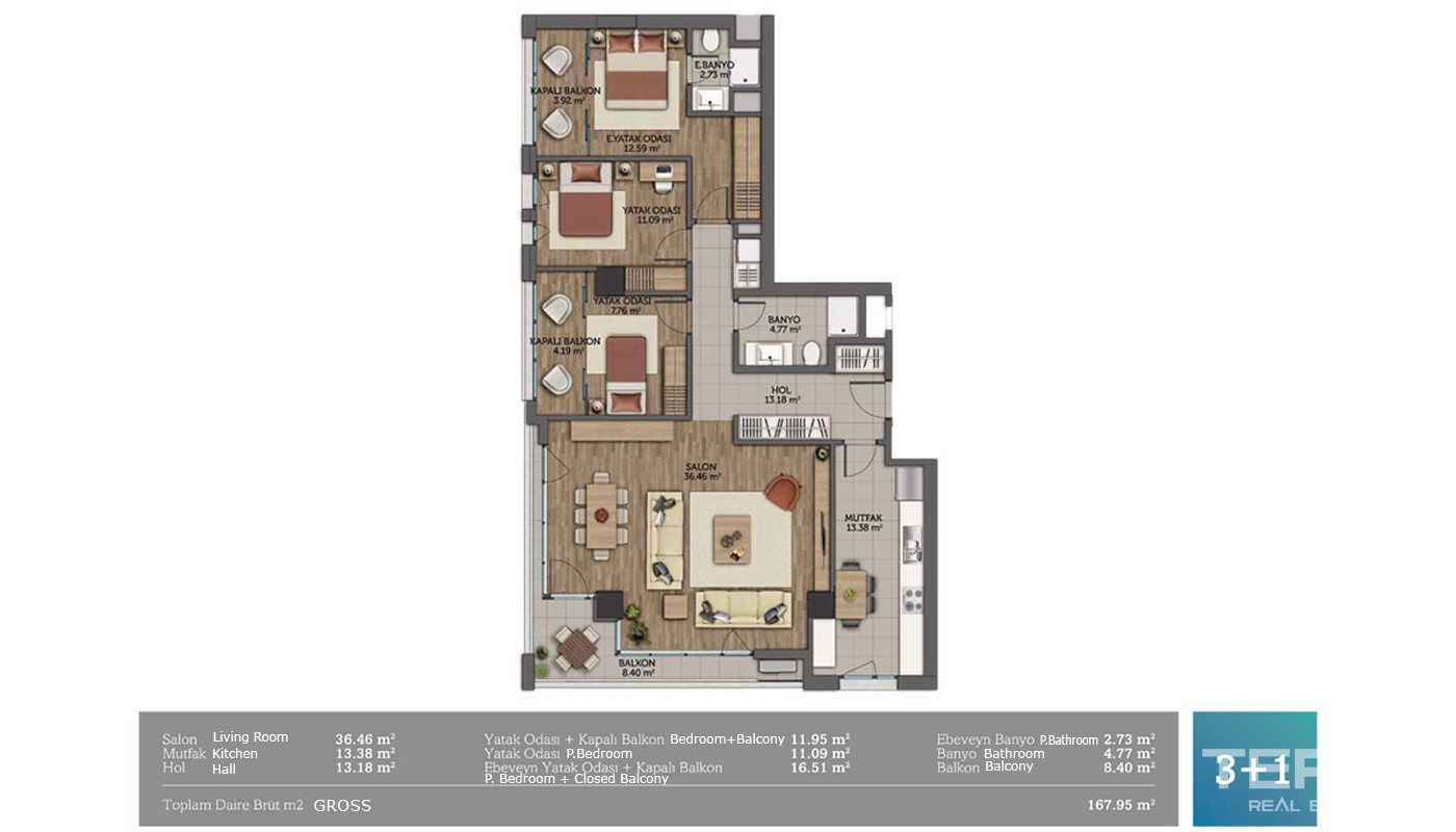 Luxury Apartments in Istanbul’s Most Valuable Area - 15813
