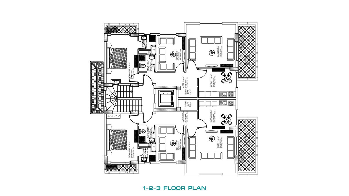Sea-view Cheap Apartments With Seperate Kitchen in Alanya Avsallar - 16298