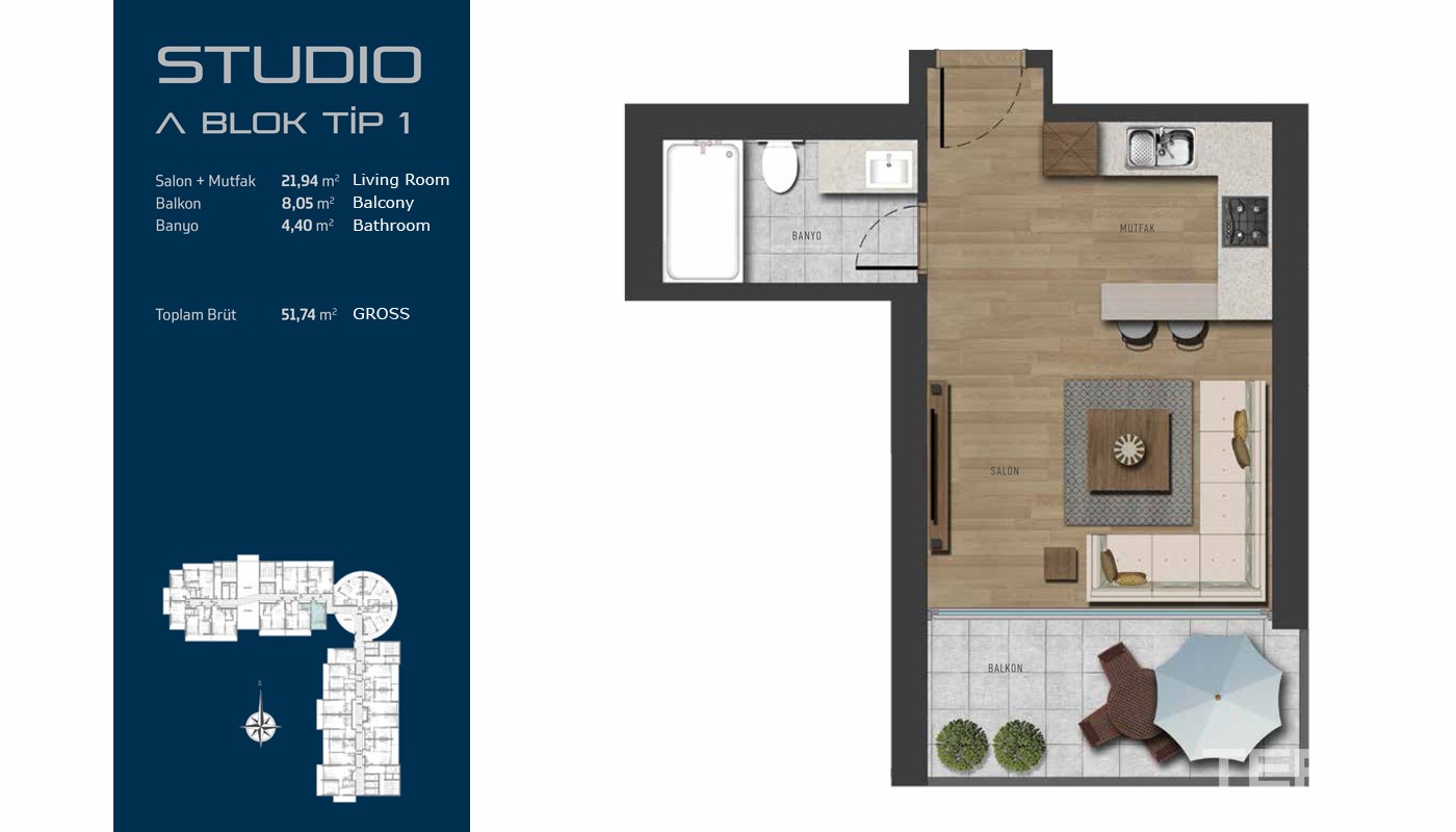 Futuristic Apartments in Istanbul on the Anatolian Side - 16261